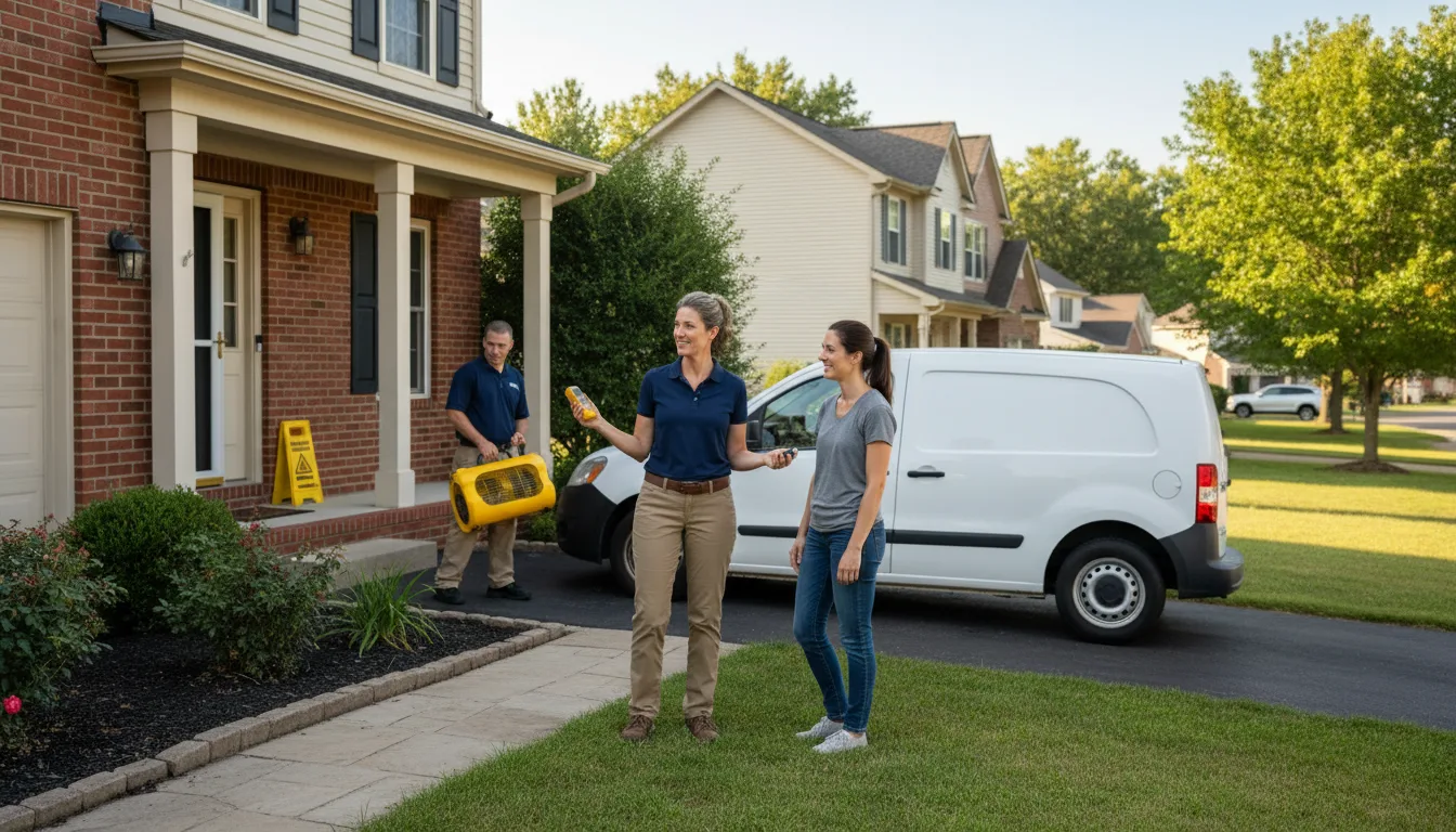 Residential water damage restoration in Jena, LA